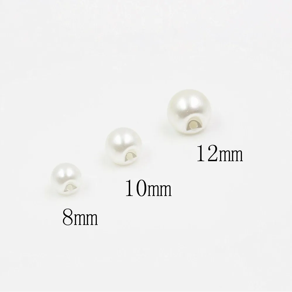 

Good quality 8/10/12mm Pearl button sweater coat decoration buttons accessories DIY 10Pcs/Lot ZZ-0023