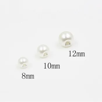 

Good quality 8/10/12mm Pearl button sweater coat decoration buttons accessories DIY 10Pcs/Lot ZZ-0023