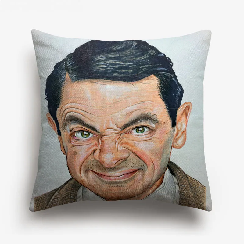 Г-н Bean Rowan Atkinson Чехлы для подушек для рисования Забавный Милый портрет том ханкс чехлы на декоративные подушки льняная наволочка