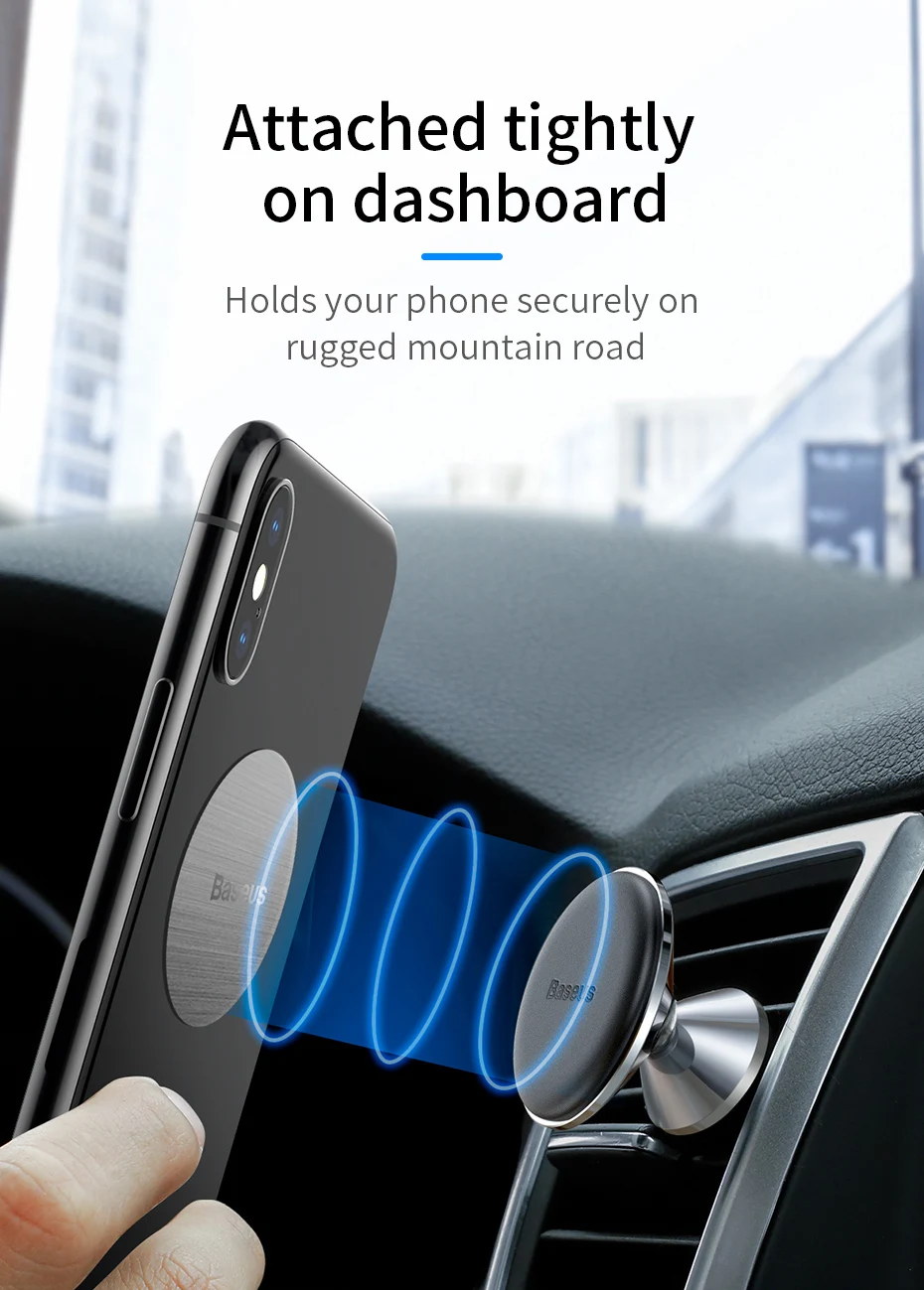 Baseus магнитный автомобильный держатель для телефона универсальный держатель для мобильного телефона Подставка для автомобиля вентиляционное крепление gps Автомобильный держатель для телефона