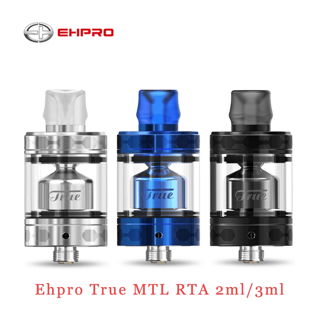 

Origianl Atomizer Ehpro True MTL RTA 2ml/3ml E-cigs Tank New Arrivals 5 Air Slots Optional Vaporizer Atomizer RTA Vs Zeus tank