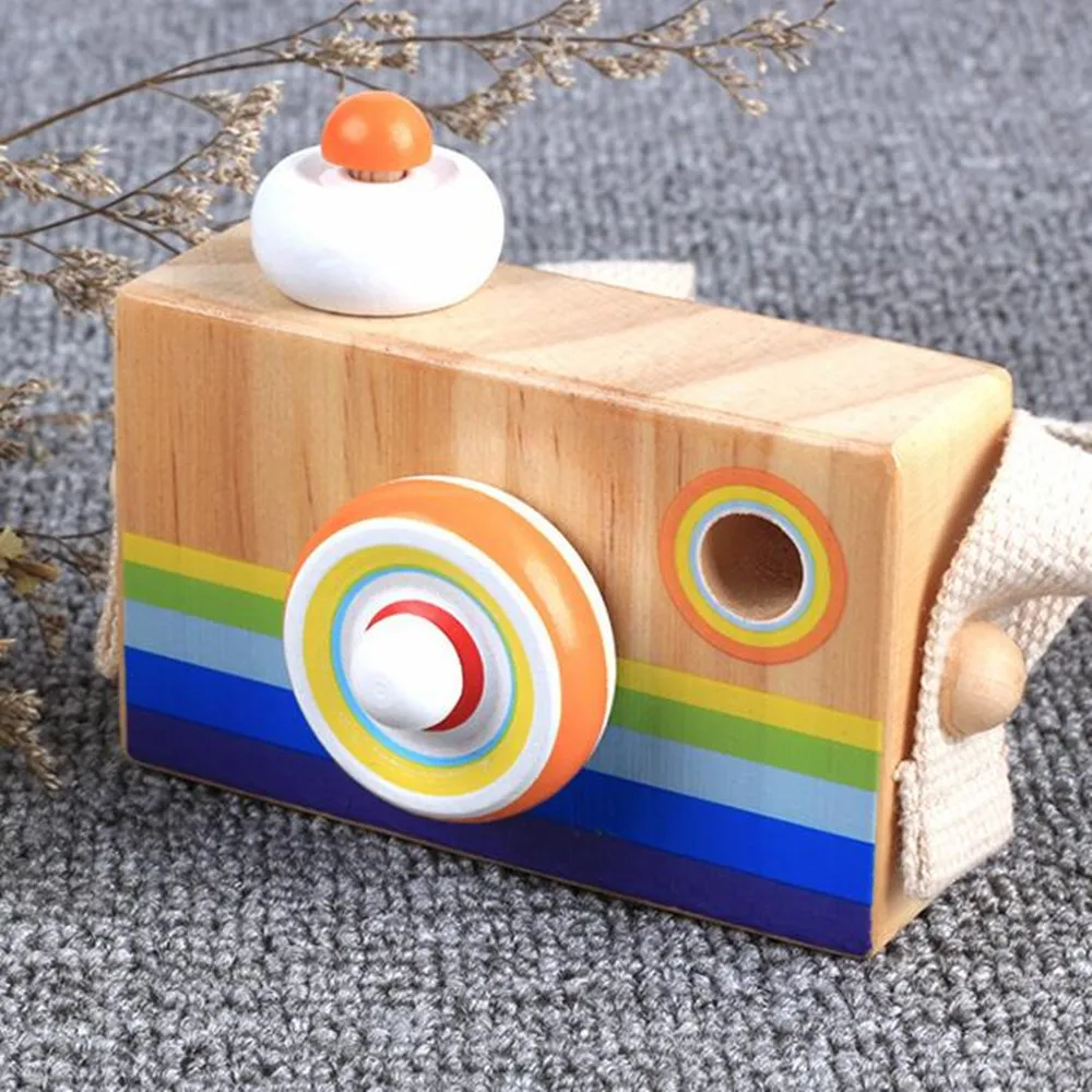 

Let's make 1pc Wooden Baby Toys Fashion Camera Pendant Montessori Toys For Children Wooden DIY Presents Nursing Gift Baby Block
