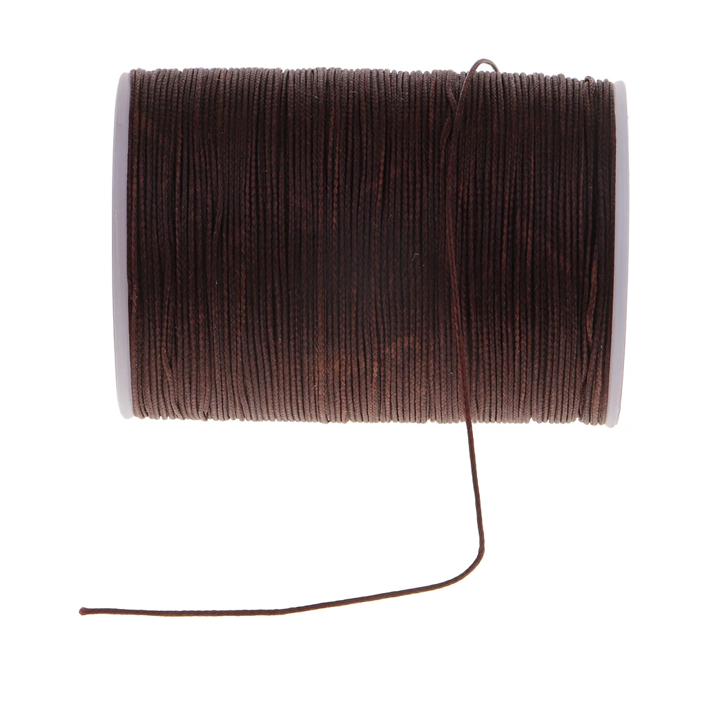 142 Yards 0.5mm Round Polyester Waxed Thread Cord Leather Sewing Hand Stitching Jewelry Craft