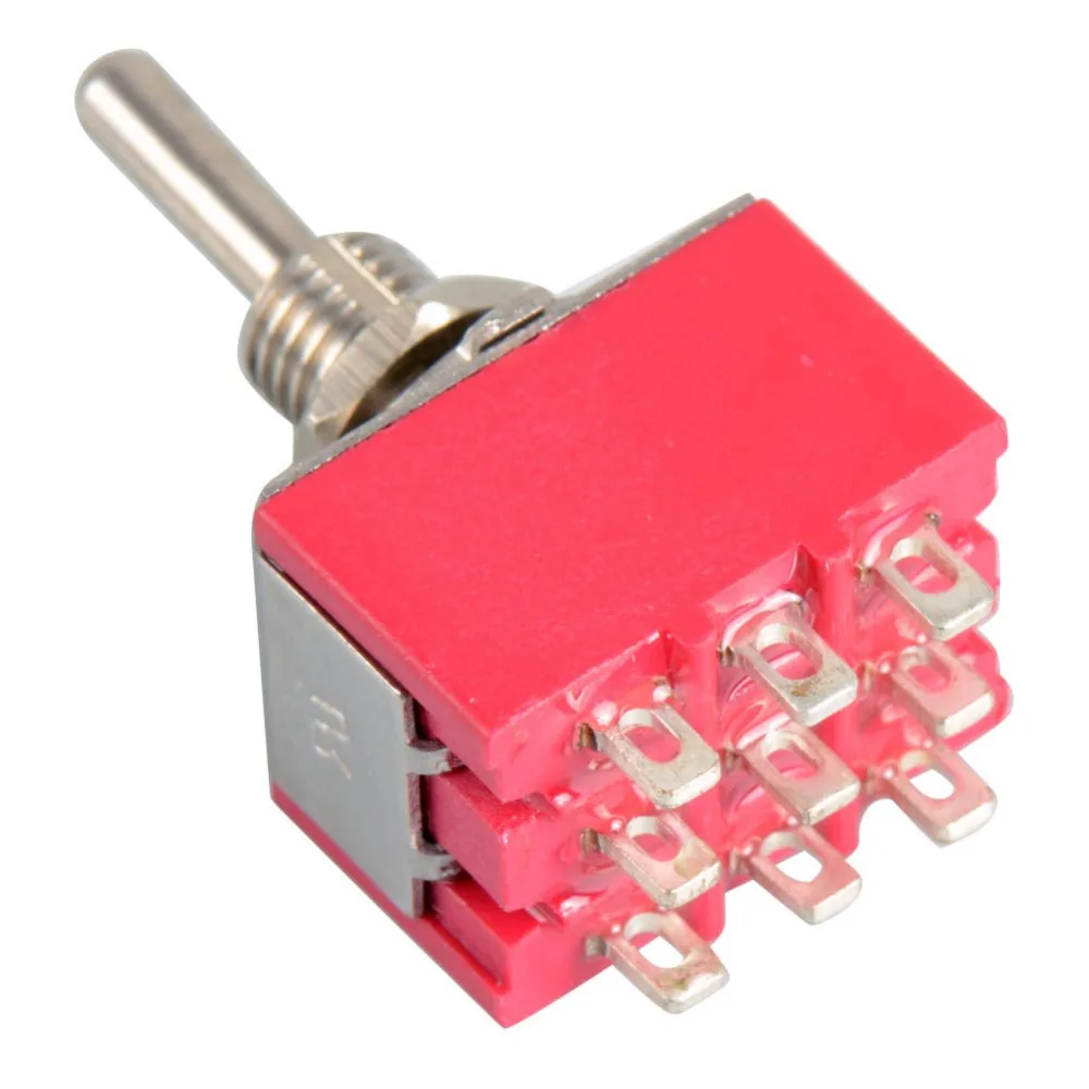 9 контактный мини переключатель 3PDT 1 шт. 2 позиционный ON 2A250V/5A125VAC Прямая