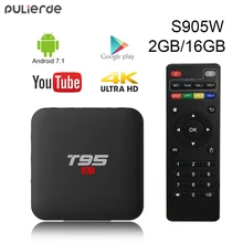 Amlogic S905W Quad Core Android 7.1 TV BOX 2GB 16GB 1GB 8GB Support 4K 2.4GHZ Media Player Wireless WIFI Smart Set Top Box