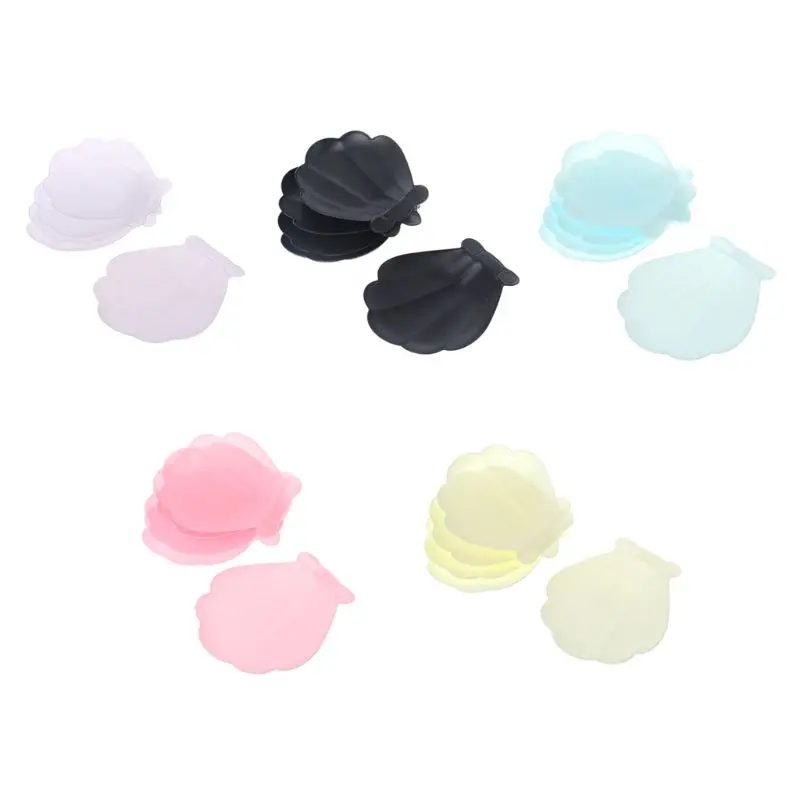 

5Pcs/Set Creative Disposable Nordic Ocean Style Seashell Shaped Plastic Small Dessert Plate Care Fruit Dish Sweet Candy Color
