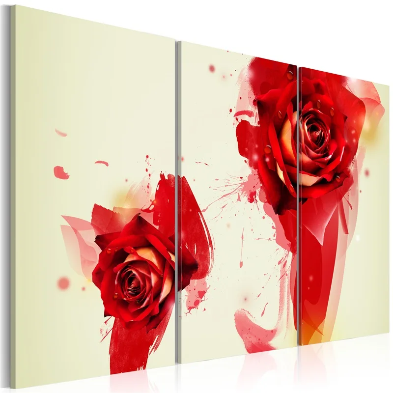 

3 pieces Factory wholesale Beautiful flower series Painting Custom Canvas Print On Canvas Printing Wall Pictures Home Decoration