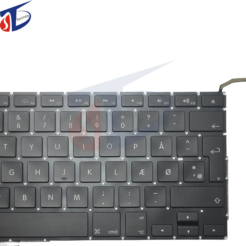 A1286 Дании DK клавиатура для Apple Macbook Pro 15 ''Дания клавиатура без Подсветка Замена 2009-2012year