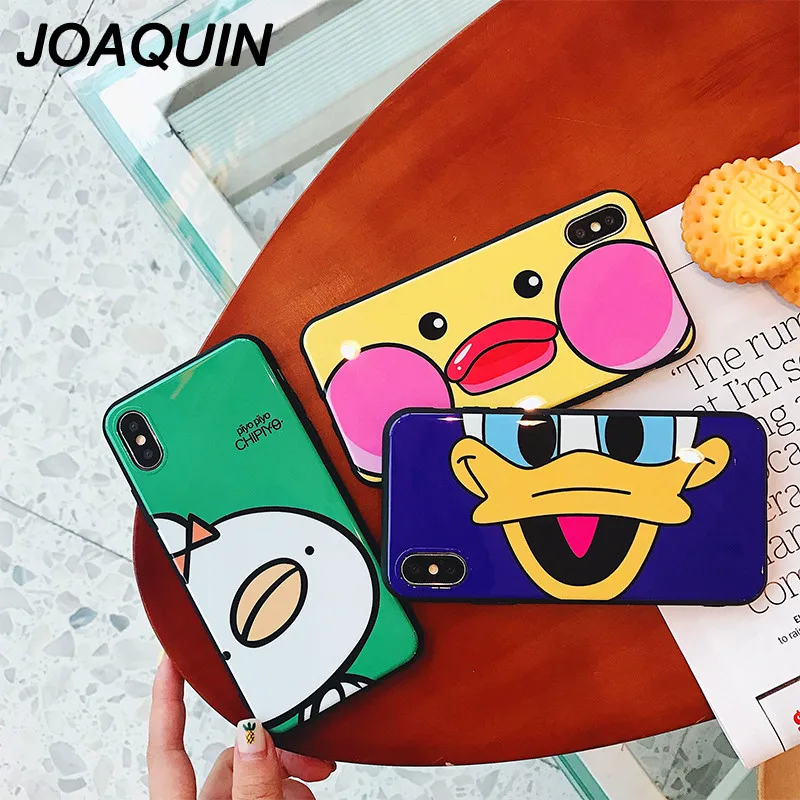 

Soft Cute Cartoon Phone Case For iPhone 6 6s 6Plus Case Yellow Duck Chicken Silicone Cover Fundas Coque For iPhone XS X 7 8 plus