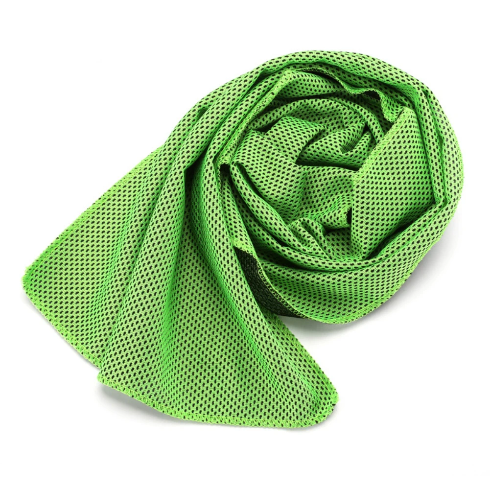 Быстросохнущее полотенце для бега, велоспорта, скалолазания, купания, йоги, фитнеса, охлаждения, спортивное полотенце s текстиль из микроволокна, одеяло - Цвет: Зеленый