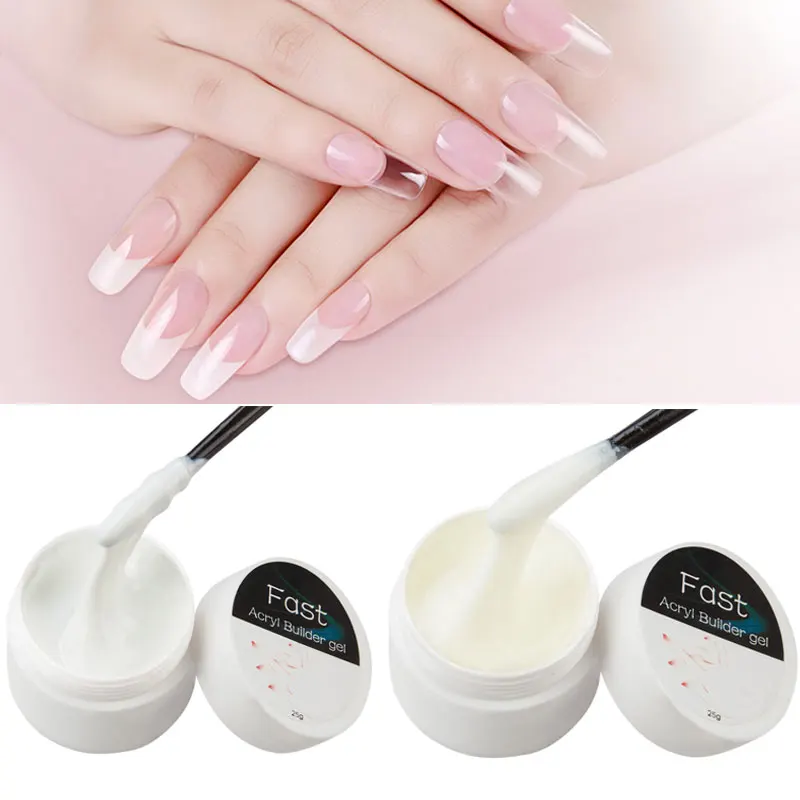 

25ml Off White Pink Poly Gel Crystal Extend UV Gel Extension Builder Nail Art Gel Varnish Jelly Acrylic Builder Nail GelPolish