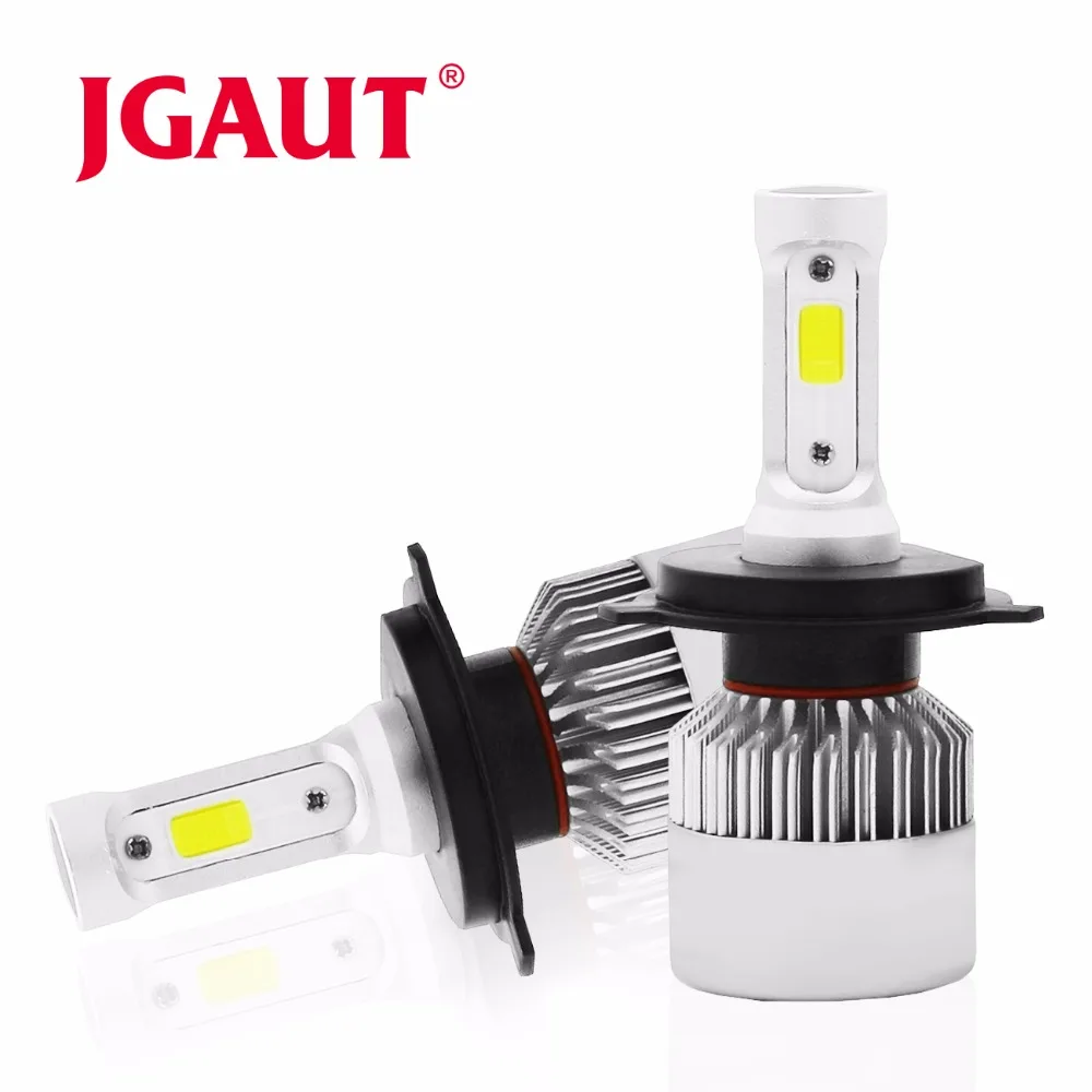 

JGAUT S2 H4 H4-3 H4-2 HI LO HB2 9003 LED CAR HEADLIGHT HEAD LAMP LIGHTS HIGH LOW BEAM REPLACEMENT HID 6000K COB DUAL AUTO 8000LM