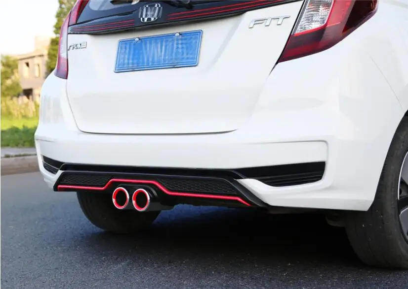 ABS задний багажник спойлер, диффузор выхлопных газов бампер Защитная крышка для 18 19 Honda FIT/Джаз GK5 2019BY EMS