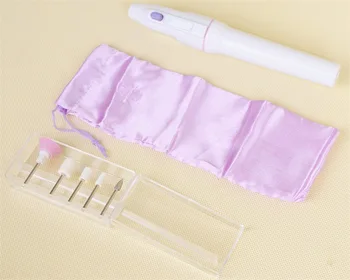 

portable Mini Electric Nail care system Art Tips Manicure Set Tools Nail Care Fingernail Machine 5 pc Nail file Heads pedicure