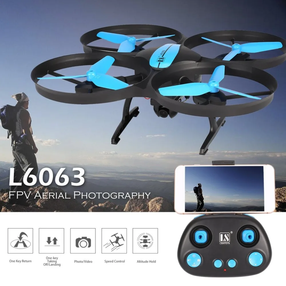 

JJRC L6063 4CH Remote Control RC Drone Quadcopter Altitude Hold with 720P Wide Angle Camera One Key Return HeadlessMode BestToys