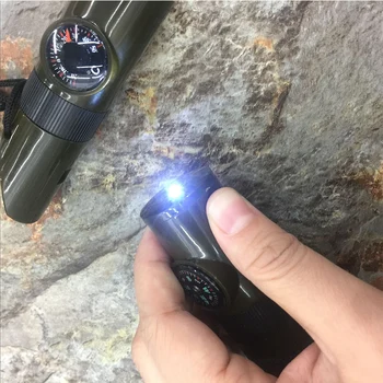 

High-powered lifesaving whistle Survival outdoor sports multifunction rescue plastic whistle with compass
