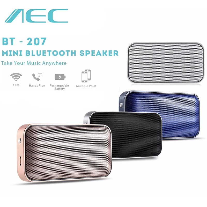 Оригинальный AEC BT 207 мини Беспроводной Bluetooth портативные музыкальные колонки