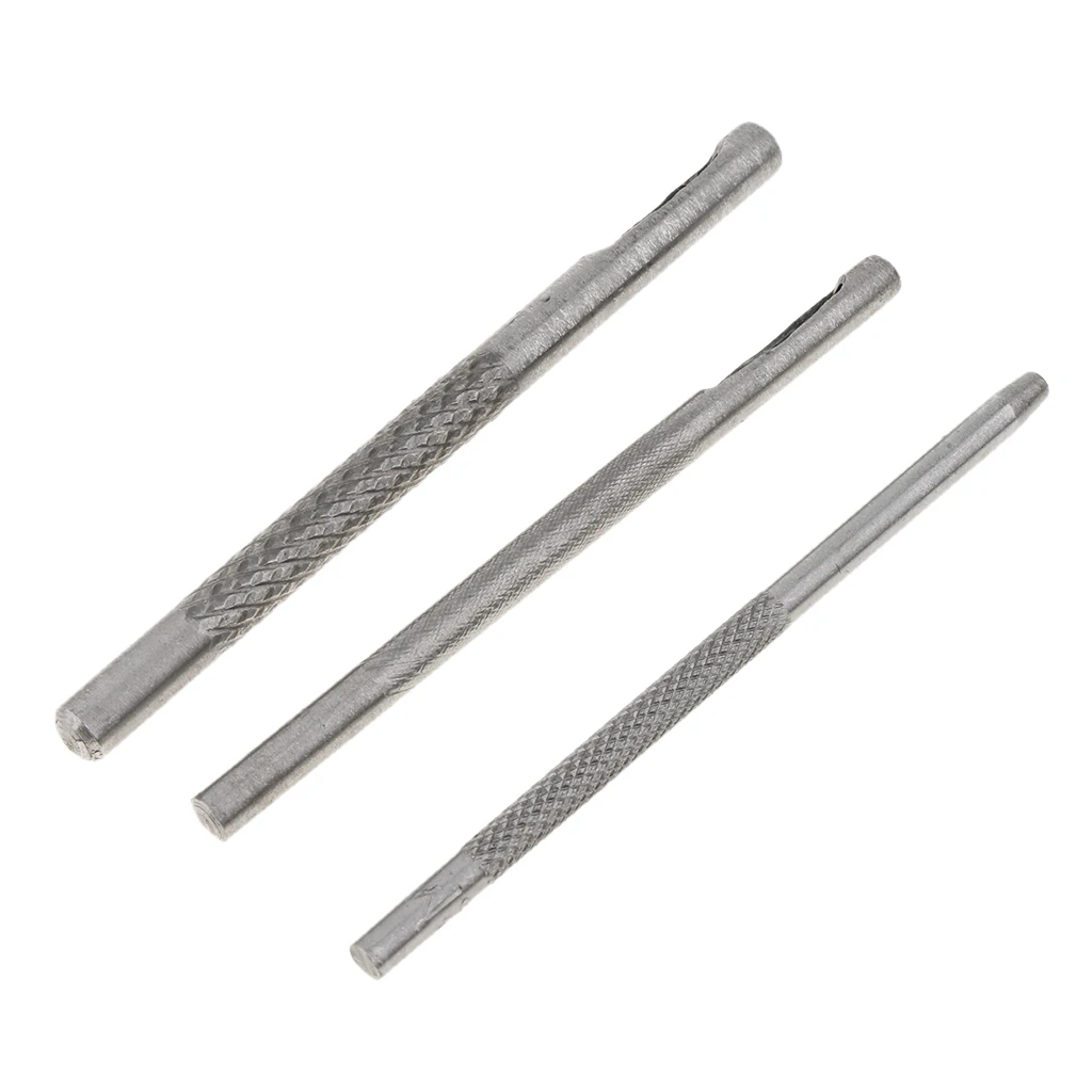 3 Pieces Solid Brass Leather Belt Watch Band Gasket 2mm 3mm 4mm Hole Punch Cutter DIY Jewelry Tools