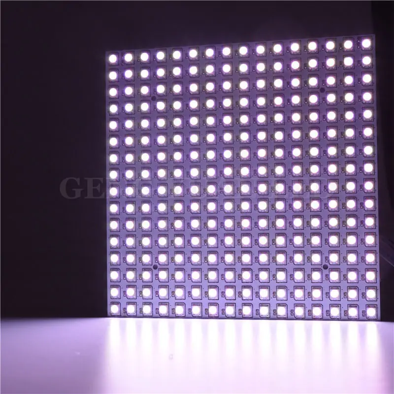 16*16 пикселей 5050 RGB WS2812B панель SK6812 WS2812 адресуемый Ragid светодиодный экран