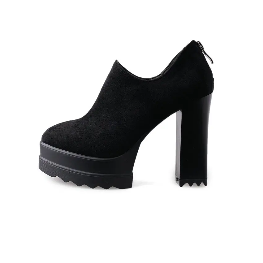 ESVEVA/ г. Женские туфли-лодочки, сандалии весенняя обувь из PU искусственной кожи на высоком квадратном каблуке на молнии обувь в западном стиле на платформе женская обувь с круглым носком, размеры 34-42