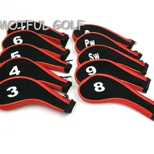 Молния гладильная доска для гольфа набор утюгов крышка головки с молнией 10 шт./упак. Красный Цвет напечатанный номер