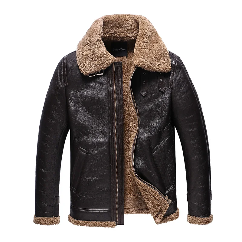 Aliexpress.com : Buy Men's Leather Jacket Men Shearling