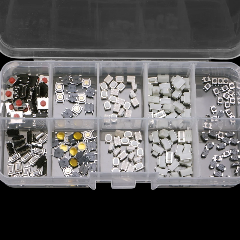 250 Pcs 10 Models Tactile Button Switch Micro Switches Remote Control | Обустройство дома