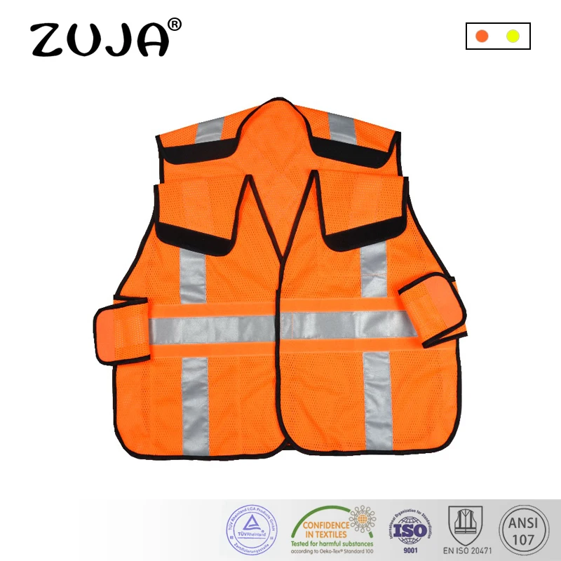 5 Points Break Away Adjustable High Reflective Safety Vest Traffic Outdoor Construction Workwear high quality men outdoor multi pockets break away reflective safety work jacket construction workwear