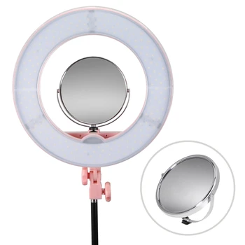 

Professional Double-sided Swivel Polished Adjustable Stand Magnify photograph Makeup Mirror W/ Hot Shoe for Photo Studio