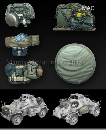 

1/35 Scale German Armored Vehicle Accessories (excluding cars) Miniatures Unpainted Resin Model Building Kit Figure
