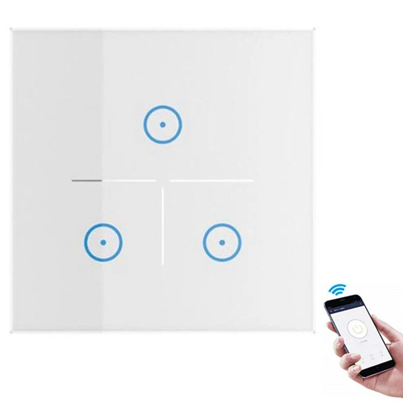 Wifi Wall Switch Smart Life App Remote Control Eu Standard Type 86 Work With Alexa Echo And Google Home Mini Smart Home(Eu Plu