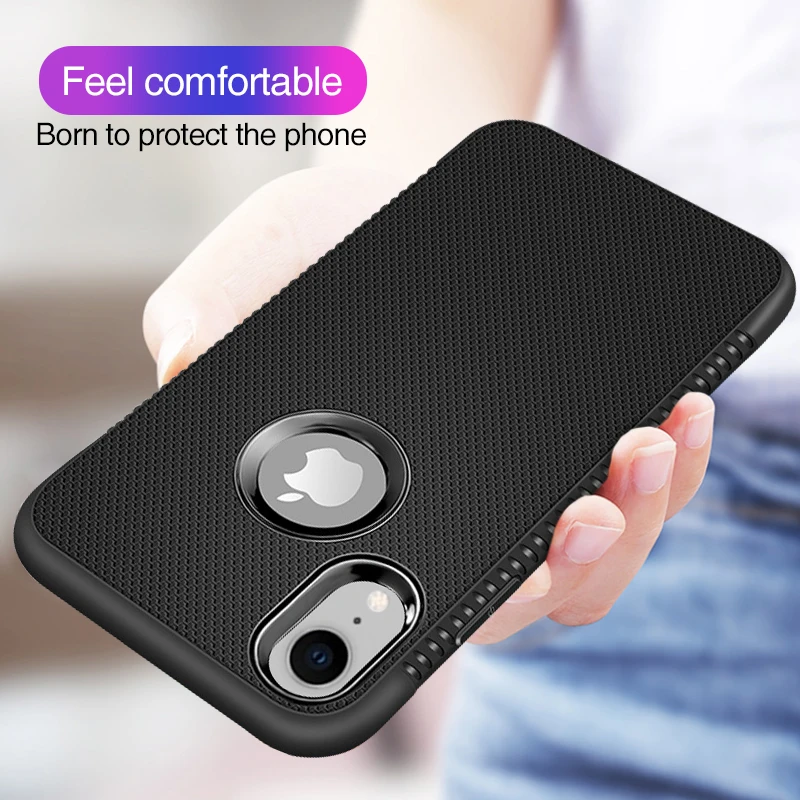 

Anti Shock Case For iPhone 8 Plus 6S 6 7 Plus XR XS MXS 7Plus 8Plus Anti-fingerprint Thin Cases Grid Heat Dissipation Back Cover