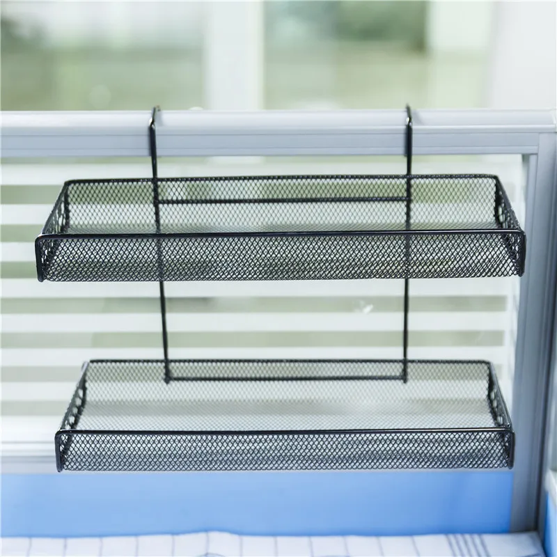 32*23*11CM Double Tiers Hanging Wire Shelf Rackin Pulls from