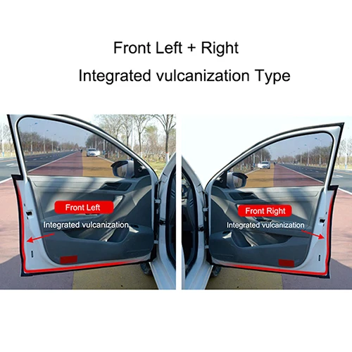 Универсальное автомобильное резиновое уплотнение для передних и задних дверей, багажника, багажника, капота, уплотнительные полосы, Накладка для салона, хэтчбека, внедорожника, MPV - Цвет: Front Doors-B
