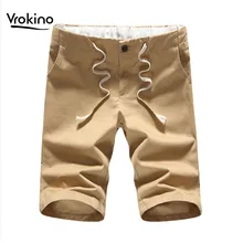 5 цветов большие размеры мужские хлопок шорты лето стиль Повседневная мода сплошной цвет Мужские прямые повседневные шорты