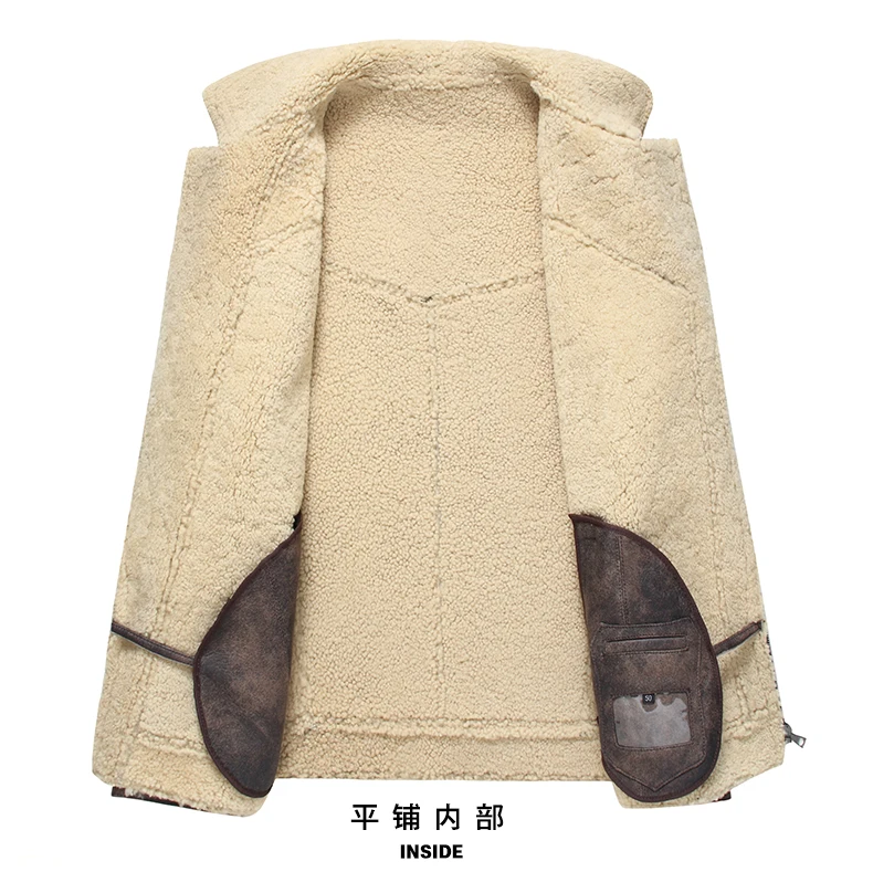Мужская куртка из овчины мотоциклетная меховая парка Авиатор B3 B2|jacket sheepskin|jacket