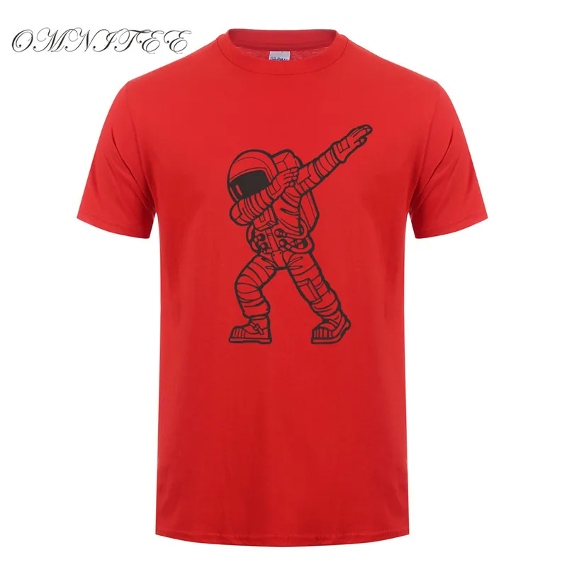 Мода даб Дэнс астронавт Футболка мужская короткий рукав хлопок космический человек футболка Топы Мужская крутая Мужская футболка OZ-092 - Цвет: as picture