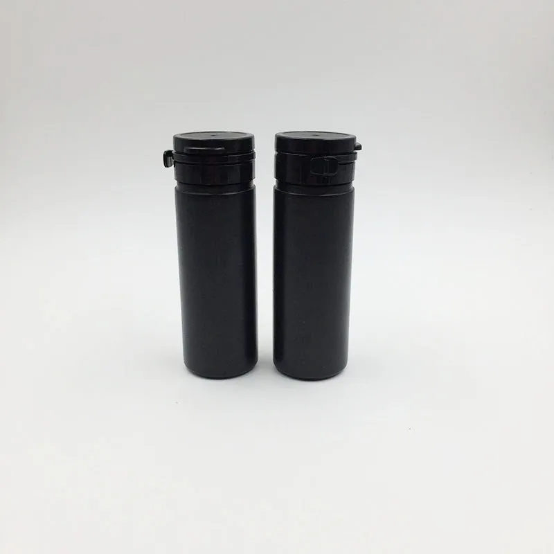 50 шт./лот 60 мл HDPE черная круглая пустая пластиковая таблетница лекарственный фармацевтический контейнер капсула бутылка с вытяжное кольцо Крышка