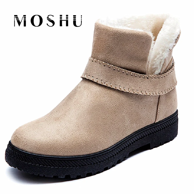 Fashion Women Winter Boots Female Slip On Snow Ankle Boots