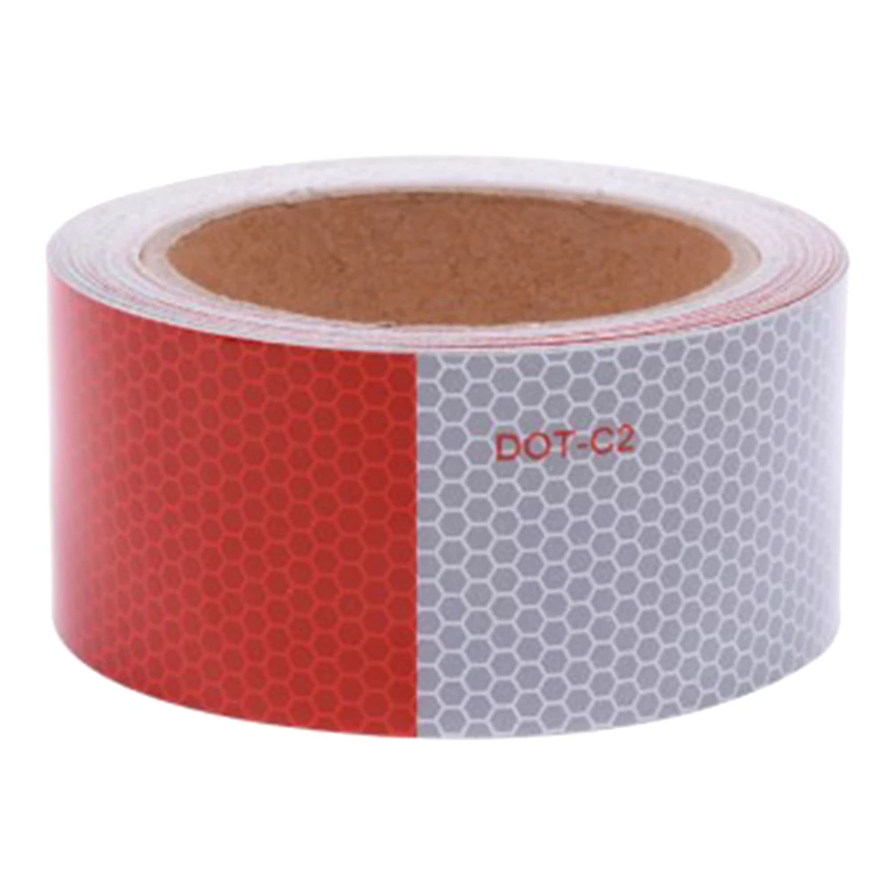 

5x9cm Marking High Intensity DIY Reflective Tape Multifunction Stickers Conspicuity Red White Self Adhesive Waterproof Trailers