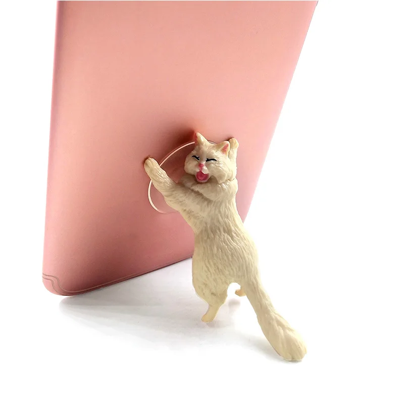 Diy кошка присоска животное телефон кронштейн поддержка осанки домашний декор миниатюрное украшение для сада в виде Феи аксессуары современная фигурка игрушка