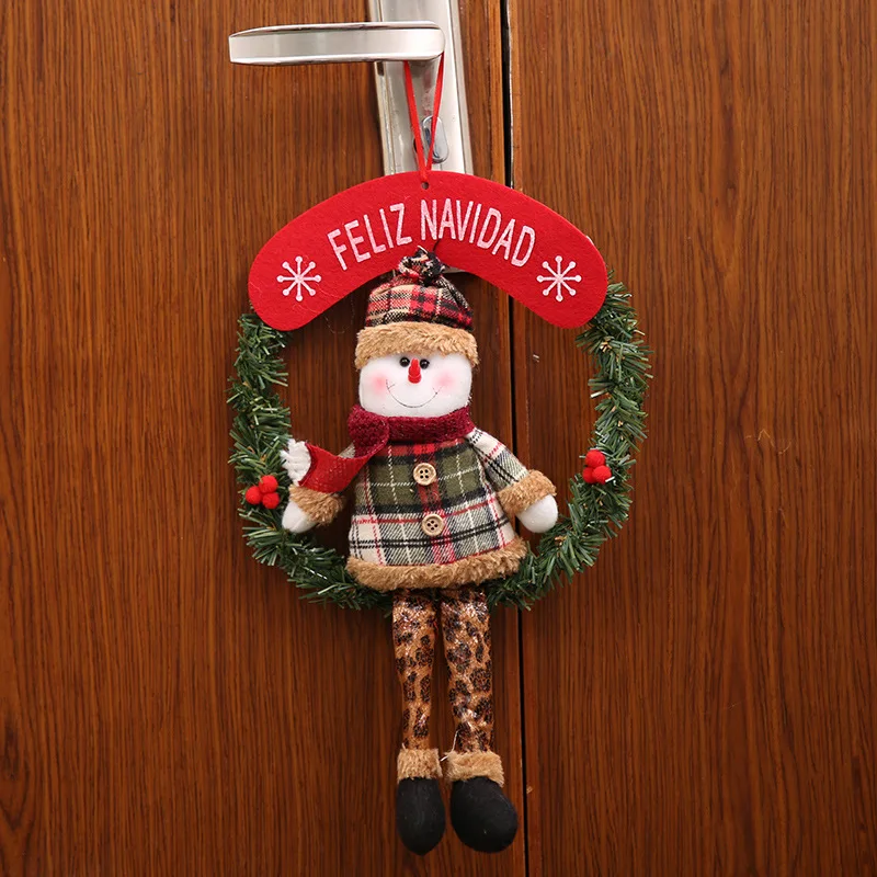 Санта Клаус Снеговик Оленей Кукла Рождество украшение для дома елка Украшения кулон висит Дети подарков вечере