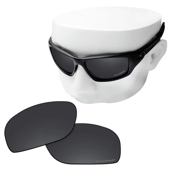 OOWLIT Анти-Царапины Сменные линзы для-солнцезащитные очки Oakley клапан травления поляризованных солнцезащитных очков - Цвет линз: Black Dark Grey