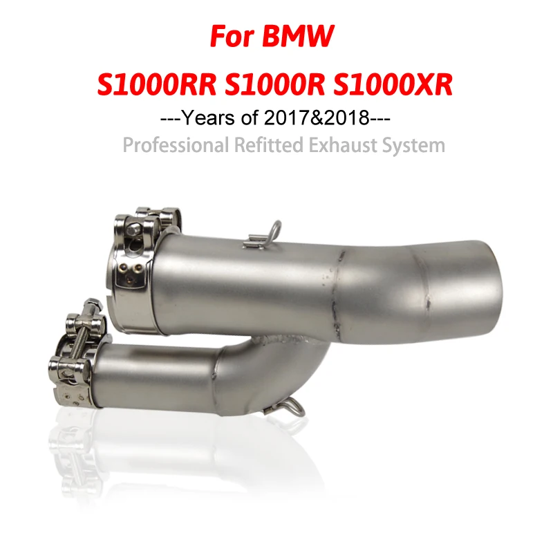 

2017 S1000RR Motorcycle Exhaust Escape Modified Motorbike 51mm Muffler Middle Connection Link Pipe Slip-on For BMW S1000RR 2018