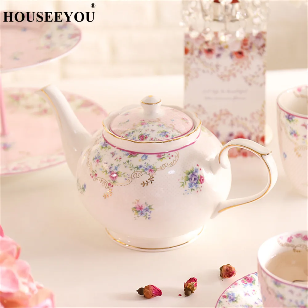 HOUSEEYOU британская костяная китайская чайная чашка с цветочным узором наборы