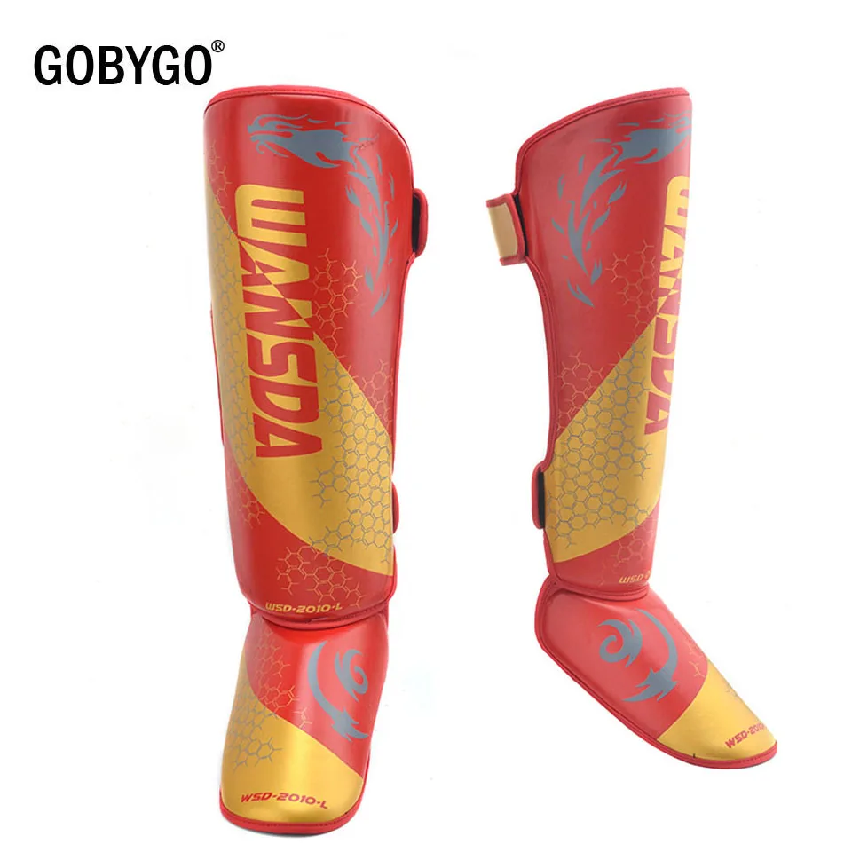 GOBYGO одна пара Высококачественные Боксерские голени из искусственной кожи защита