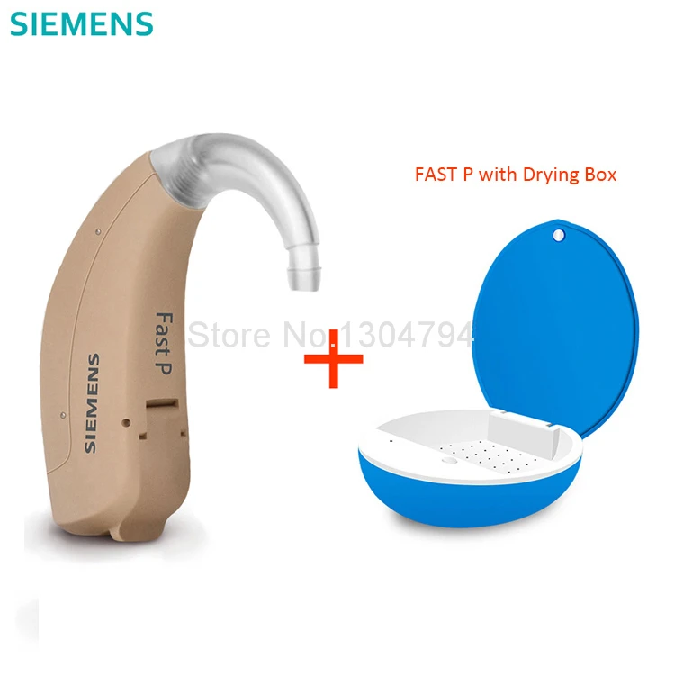 FAST P with Dryer Siemens Fast P цифровые беспроводные слуховые аппараты для умеренной сильная потеря волос маленькие слуховые звуковые усилители BTE - Цвет: FAST P with Dryer