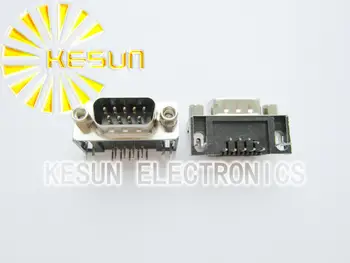 

50pcs/lot DR9 DB9 9Pin Male Serial PCB Standard Right Angle D-Sub RS232 Serial Port Connector Socket Interface