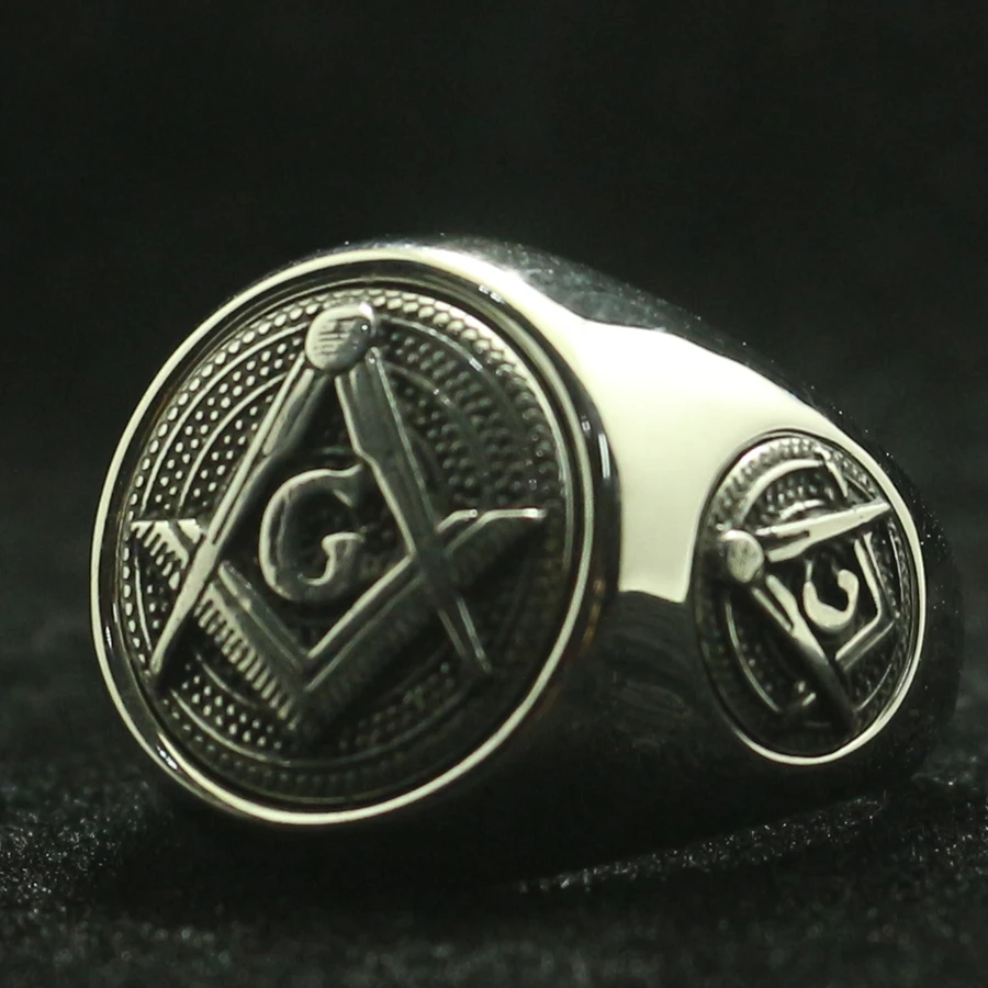 316L нержавеющая сталь крутое серебро новейший 3 логотипа Freemasons персональный