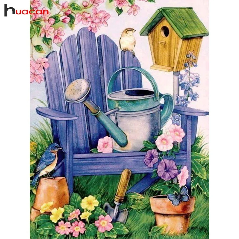 

HUACAN 5D Diamond Painting Cross Stitch Flower Diamond Embroidery Scene Picture Of Rhinestones Home Decor Christmas Gifts